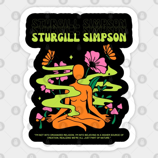 Sturgill Simpson // Yoga Sticker by Mamamiyah